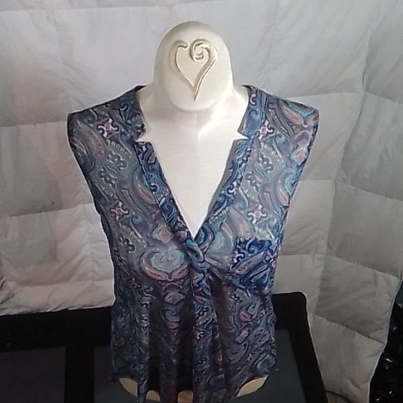 Sheer sleeveless blouse by Eden & Olivia - Picture 3 of 5